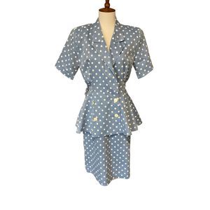 Just Ducky Polkadot peplum dress